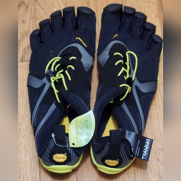 Vibram FiveFingers Men’s Barefoot Minimalist Training Shoes Black Yellow Size 12 - Picture 3 of 9